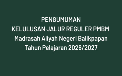 KELULUSAN JALUR REGULER